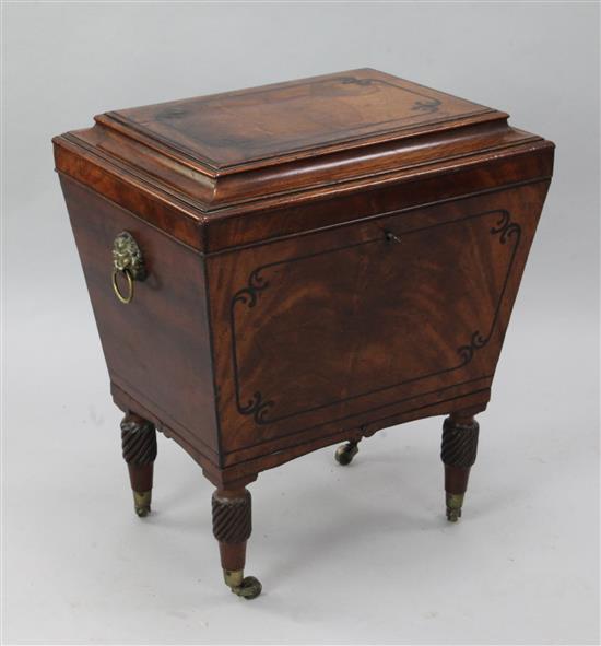 Regency ebony strung mahogany cellaret(-)